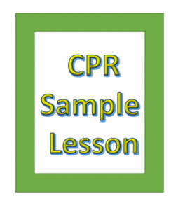 SAMPLE CPR LESSON PLANS AT A GLANCE